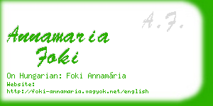 annamaria foki business card